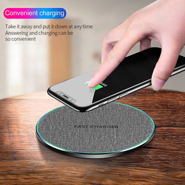 

10w qi wireless charger for huawei p30 pro xiaomi mi 10 samsung s10 s20 10w quick charge pad for iphone12 xr wjjdz
