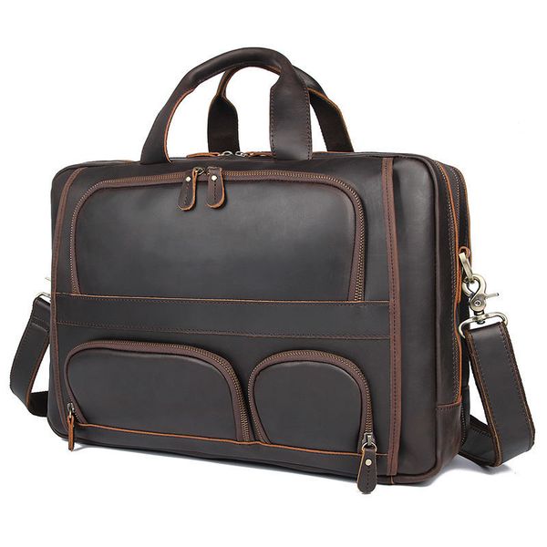 

2020 men genuine suitcase lapcomputer medical lawyer male leather bag bawc