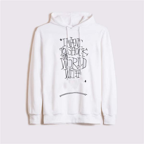 

autumn new 20ss fashion men's and women's sweatshirts letter embroidery pullover cotton oversize hoodies good quality 2 colors siz, Black