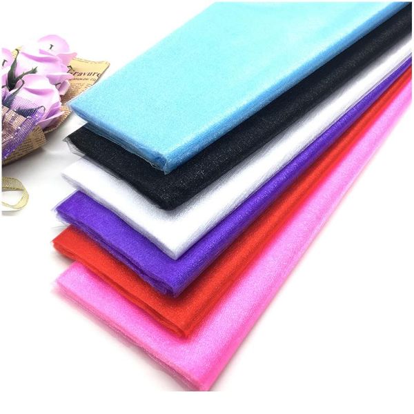 

10m/lot wide 48cm yarn crystal tulle organza sheer gauze element baby girls birthday party diy dress wedding decorative jlldii