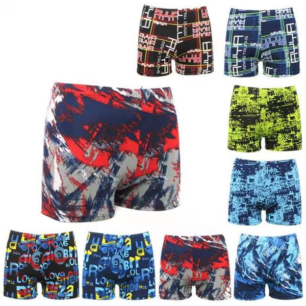 

men's printed disposable swimming trunks men's boxer trunks swimsuit boxing, Blue