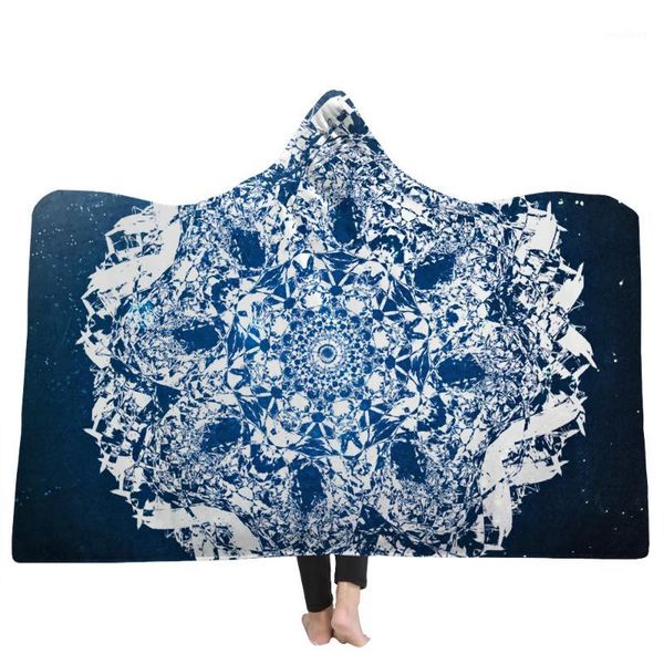 

blankets softbatfy mandala hooded blanket fleece throw drop1