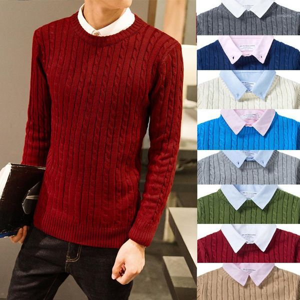 

crewneck twist pattern sweater for fall teens fashion pullover clothing mens korean harajuku trends streetwear retro knit jumper1, White;black