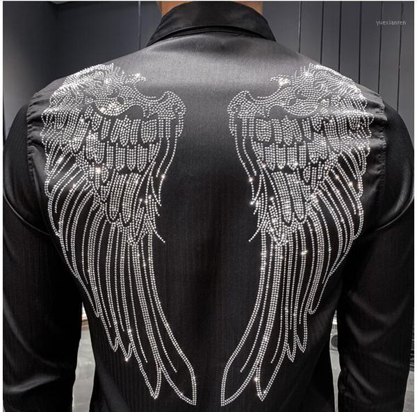 

shirts with rhinestones men long shirt hip hop streetwear men drill1, White;black