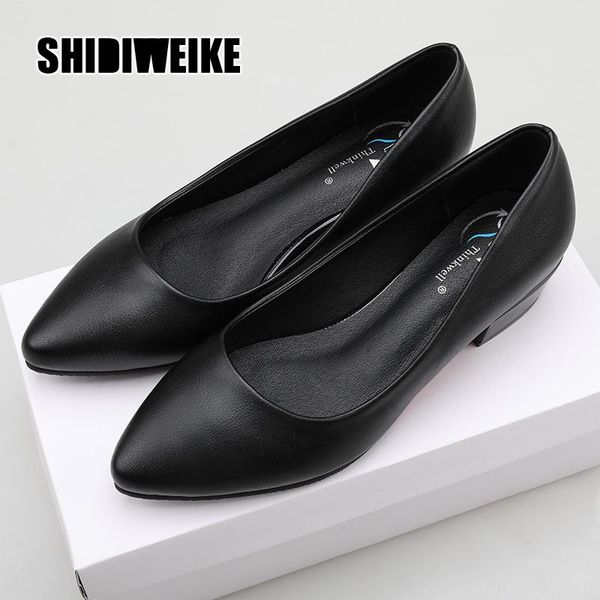 

dress shoes 2021 arrive women pumps high-quality soft leather pointed toe fashion single office big size 34-43 va403, Black