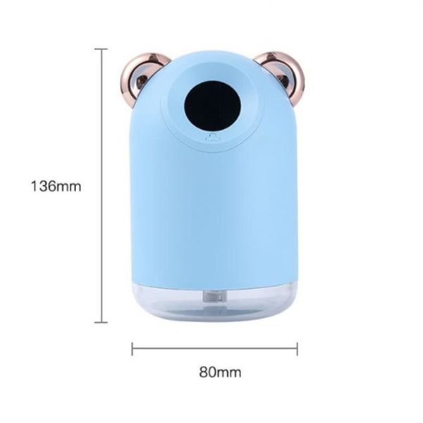 

lamp water supply instruments 13.6cm small round screen humidification machine 3d ear usb steaming device skin care glow new 18 9cl g2