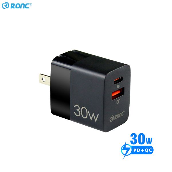 

30w 2 ports us wall charger quick charging power adapter for ipad iphone 7 8 11 12 13 samsung s11 s20 android phone pd+qc