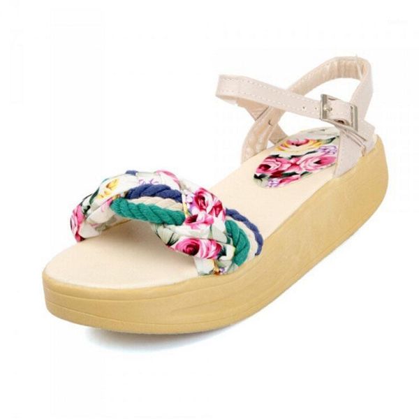 

female summer shoes woman shook his platform shoes sandals students sandals leisure big yards 61-62 sandalias mujer z151, Black