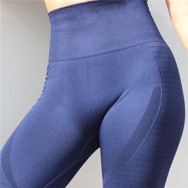 

yoga outfits women pants high elastic sport seamless gradient leggings gym tights sportswear fitness compression running pant, White;red