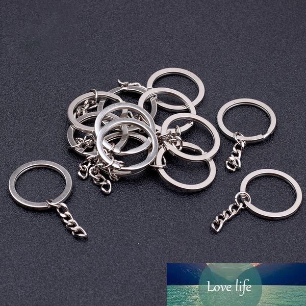 100 pcs chaveiros níquel cor durável chaveiro ring anel de alta qualidade keychain fazendo achados acessórios diy atacado