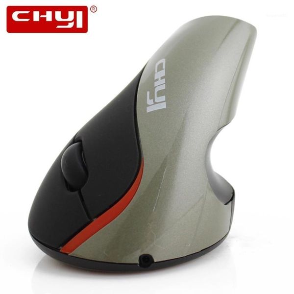 

chyi wireless ergonomic vertical mouse 2.4ghz 1600dpi wrist healing upright mice usb built-in rechargeable mouse sem fio rato1