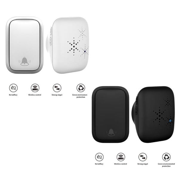 

doorbells wolf-guard doorbell wireless waterproof home security welcome self-powered led indicator smart chimes 38 songs