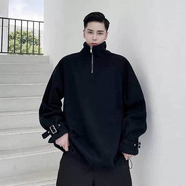 

men's high fleece collar with autumn style, Black