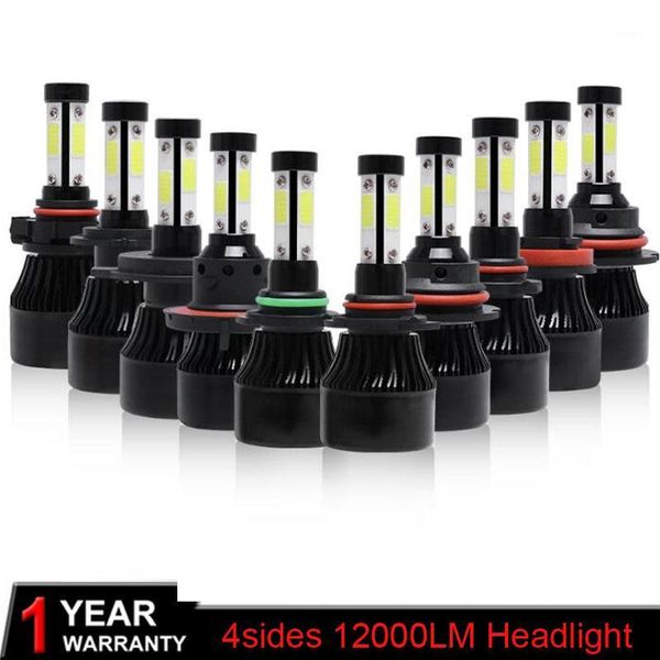 

muxall h4 h7 led headlight bulbs h11 9005 9006 cob chips 72w 12000lm 6500k car led h1 auto headlamp headlights light 12v 24v1