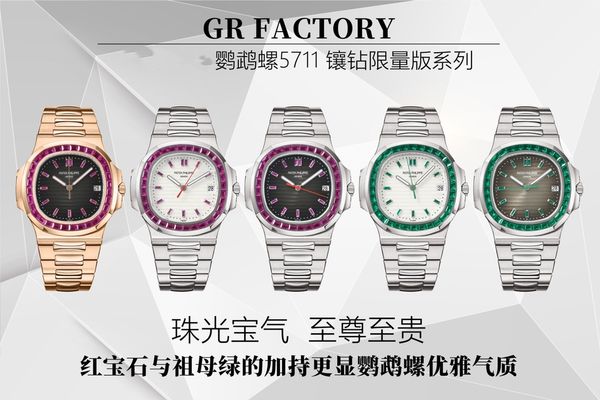 

gr montre de luxe luxury watch 40mm 324sc automatic mechanical movement fine steel case diamond watch wristwatches waterproof, Slivery;brown