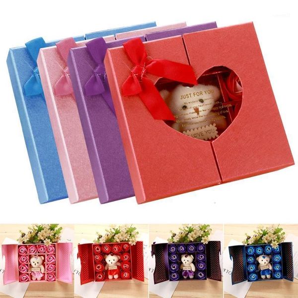 

decorative objects & figurines bear doll rose scented petal bath birthday handmade romantic soap cleaning 4 color cute wedding with luxury b