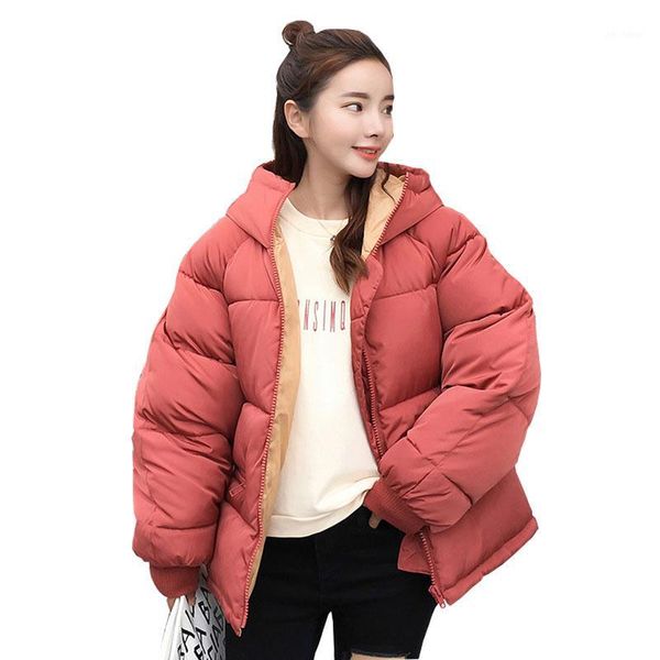 

short hooded student winter down coat jacket warm women casaco feminino abrigos mujer invierno 2018 wadded parkas outwear 171, Black