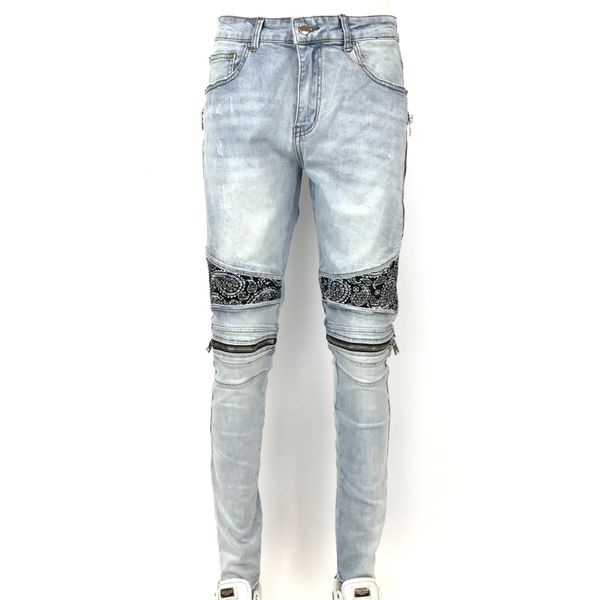 

cool pencil tattered stretch slim fit hop hop pants with holes fashion ladies men's jeans skinny stretch pant am19, Blue