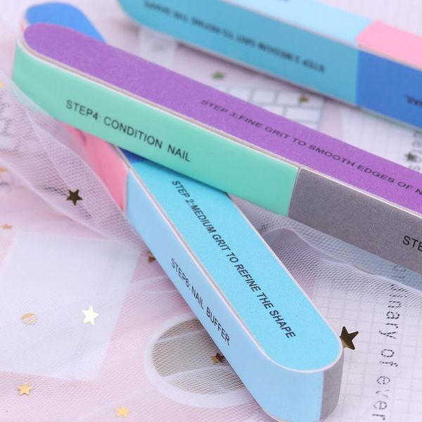 

1pcs six-sided polishing file nail tool creative printing nail file sanding professional nail file 1pcs s qylsdw