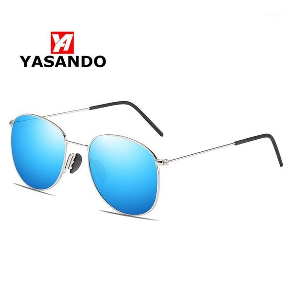 

sunglasses yasando design 2021 for men women polarized lens alloy small frame driving shades uv400 male sun glass gs60501, White;black