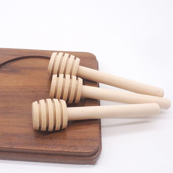 Bastone di miele in legno Mini legno Mestolo di miele Agitatore da forno Manico lungo Stir Stick Accessori da cucina Assistente Festa di nozze Gifls 8cm ZY317