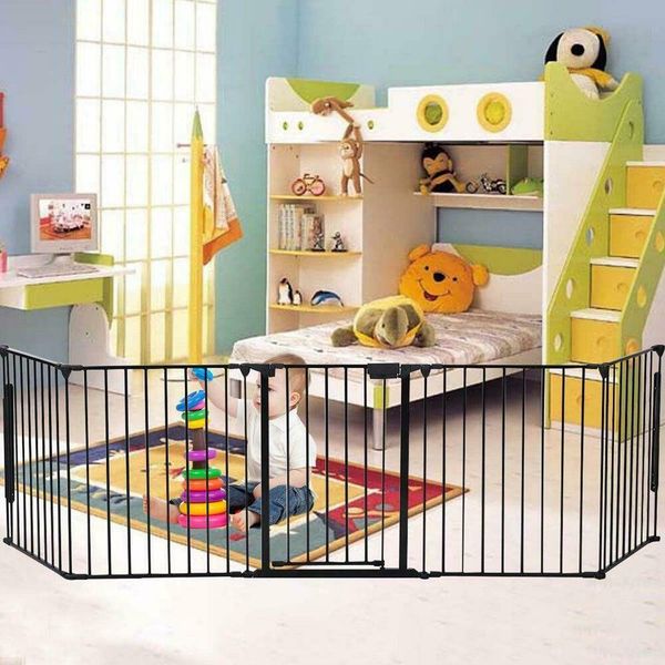 

25" x30" baby safety hearth gate steel fire gate fireplace pet dog cat fence