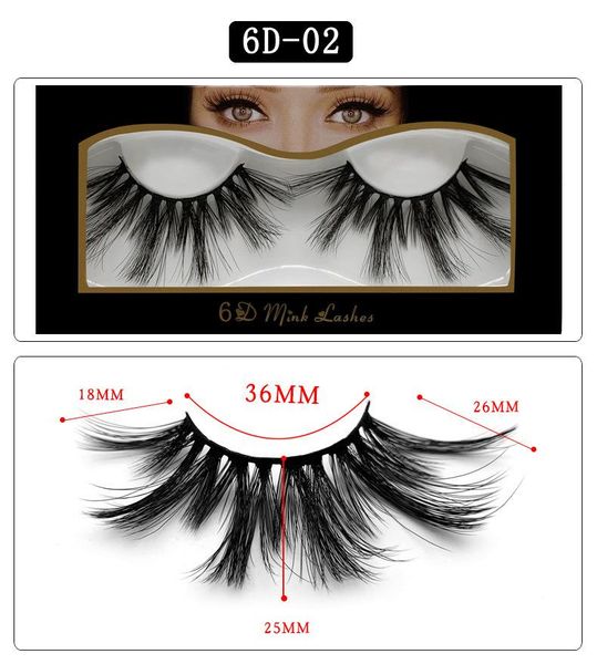 

false eyelashes gw 25mm mink make-up three-dimensional messy cross 6d extension