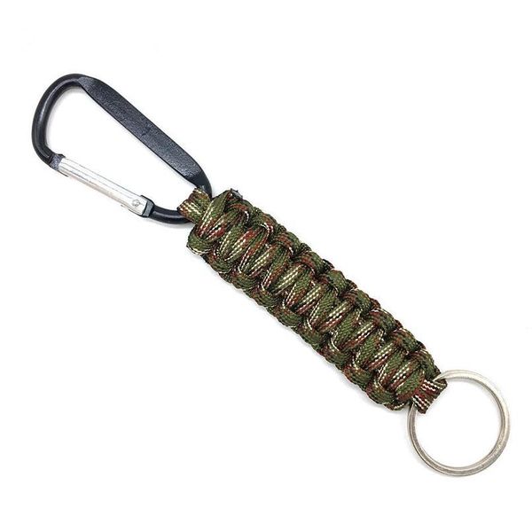 

outdoor keychain ring camping carabiner military paracord cord rope camping survival kit emergency knot bottle opener k qylhui