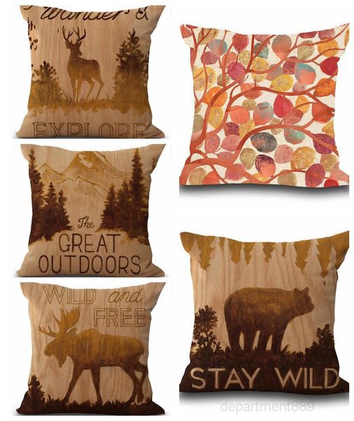 

a-pillowcase deer animal peach leather cover cases seat car sofa pillow covers bedroom home decor ation pillowcases owe2078