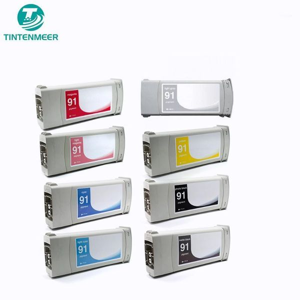 

tintenmeer 91 ink cartridge 8 color set compatible for designjet z6100 designjet z6100ps printer1