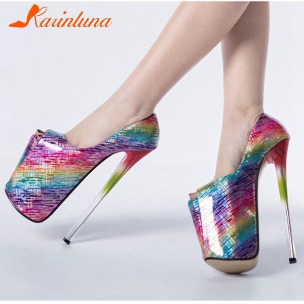 

sandals brand shoes woman multicolor high platform thin heels slip-on party wedding covel female punps, Black