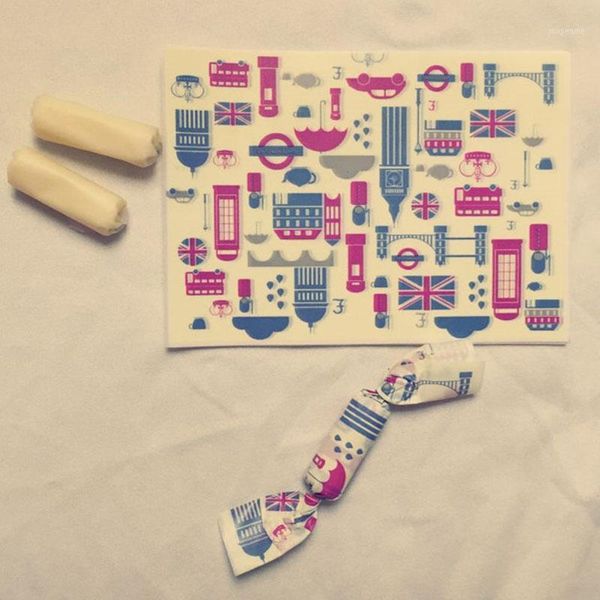 

gift wrap 200pcs/lot candy wrapper england city building pattern homemade diy packaging party twisting wax paper oil paper1
