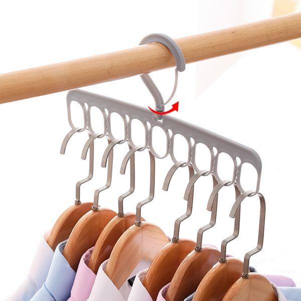 

nine holes hanger storage clothes stand provincial space drying clothes hanging student rack household supplies new 1 3rl k2