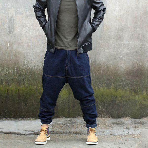 

blue color: dark black male brim 2020 new loose skate big small feet harem pants size 28-40 42 6sd7, White;black