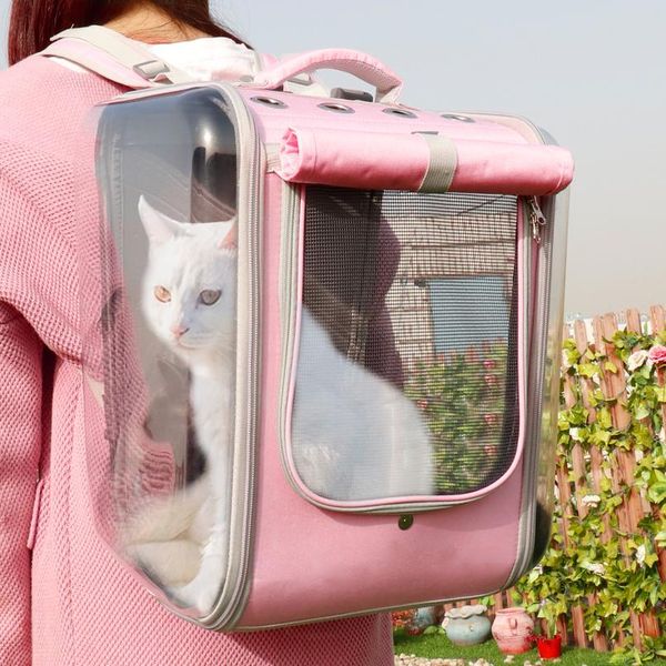 

portable dog cat carrier bag breathable space capsule astronaut travel bag transparent outdoor small cat carrier pet wmtoib