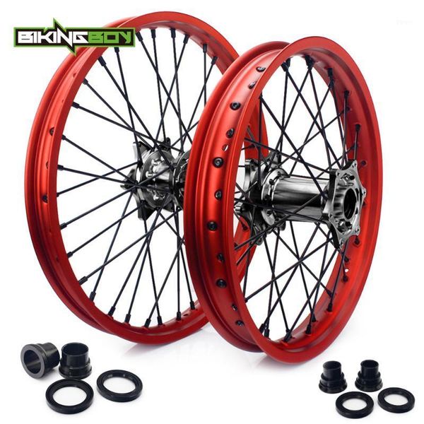 

motorcycle wheels & tires bikingboy 21/19/18 front rear rims hubs for sx 125 2013-2021 150 250 2012-2021 200 450 525 2003-20061