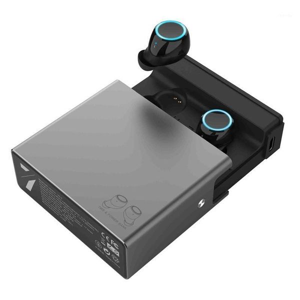 

functional press waterproof headset 2500ma large capacity mobile power wireless tws bluetooth headset 5.01
