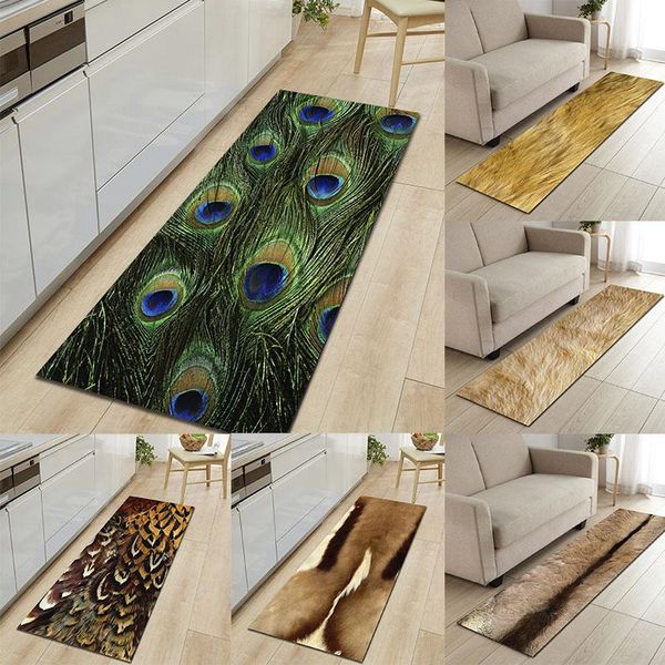 

animal feather printed doormat absorbent kitchen floor mats anti-wrinkle living room floor mat polyester anti-mold bedroom rugs
