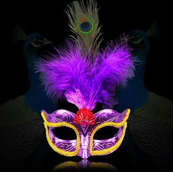 

g453 halloween venetian christmas masquerade peacock princess masks feather pmmpw
