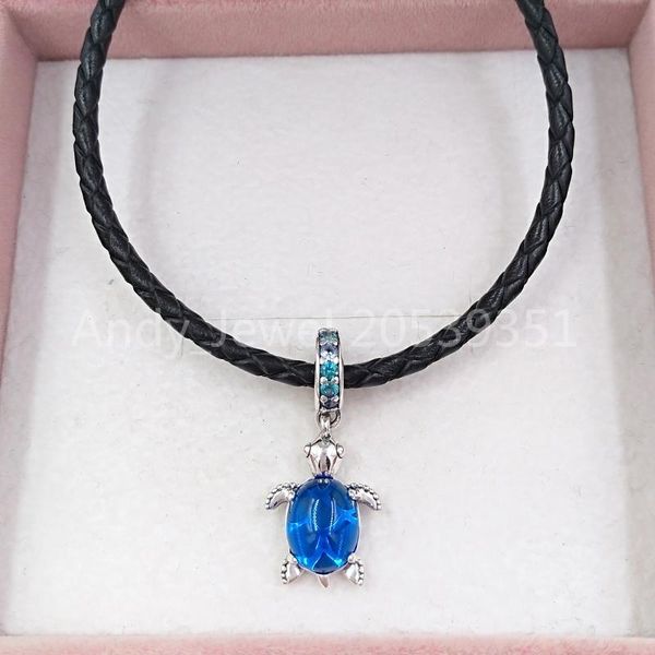 

authentic 925 sterling silver beads murano glass sea turtle dangle charm charms fits european pandora bracelets & necklace jewelry