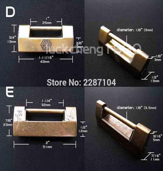 

brass vintage chinese old look style decor furniture jewelry chest wooden box suitcase cabinet drawer lock padlock key wmtkyd