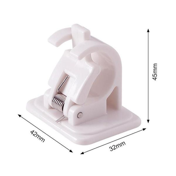 

2pcs/set shelf clip towel shelf fixed clip open buckle hanging rod clip with rod hanging towel curtain adhes jlljfe