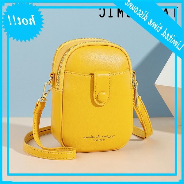 

yueqiankai new ins double layer mobile phone fashion women's one shoulder mini multi-function messenger bag