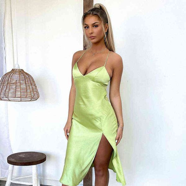 

casual dresses women's 2022 spring explosive lace up suspender hollow open back split dresses, Black;gray