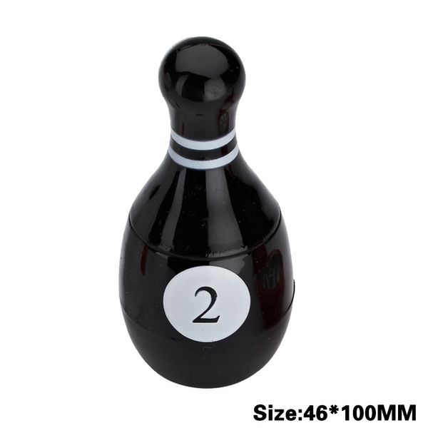 2020 Neues Design Bowling Pole Style Kunststoff 46MM 100MM 10 Gramm Rauchwerkzeug Kräutermühle Schleifmaschine Trockenkräuterbrecher Kann Logo setzen