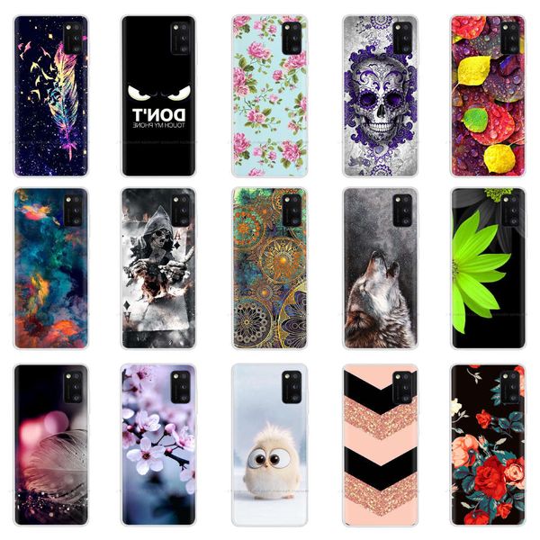 

3ew2qtpu painted back for samsung galaxy a41 a 41 soft case cover phone shell