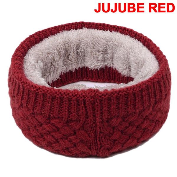 

women men winter warm brushed knitted neck scarf loop thicken warmer circle wrap cowl loop snood outdoor skiing climbing scarf, Black
