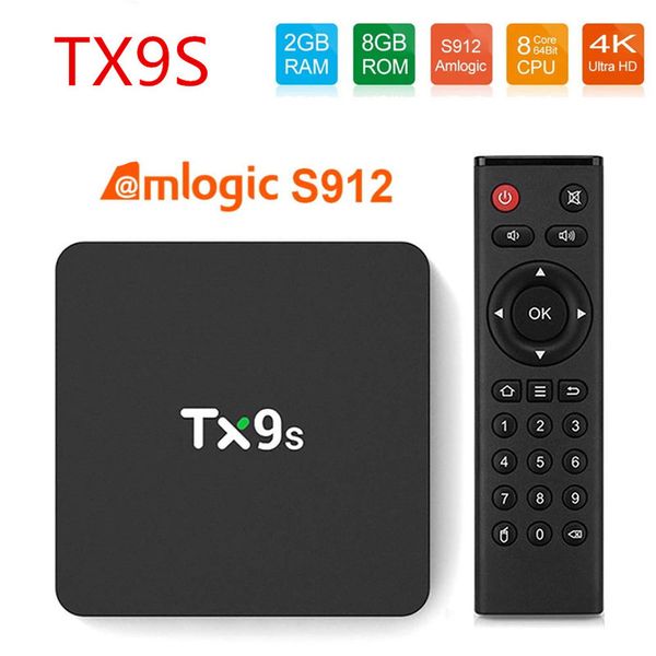 

tx9s android smart tv box amlogic s912 octa core 2gb 8gb 1000m lan 4k tvbox 2.4g wifi youtube 4k media player