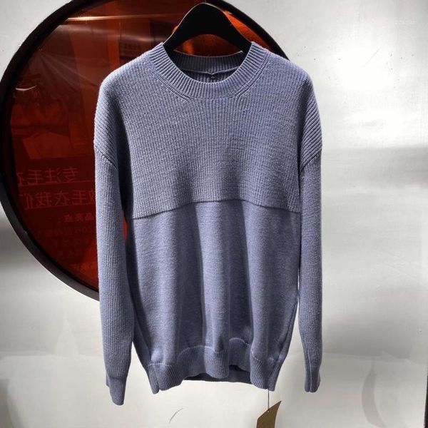 

men's sweaters kt09369 fashion men's 2021 runway luxury european design party style clothing1, White;black