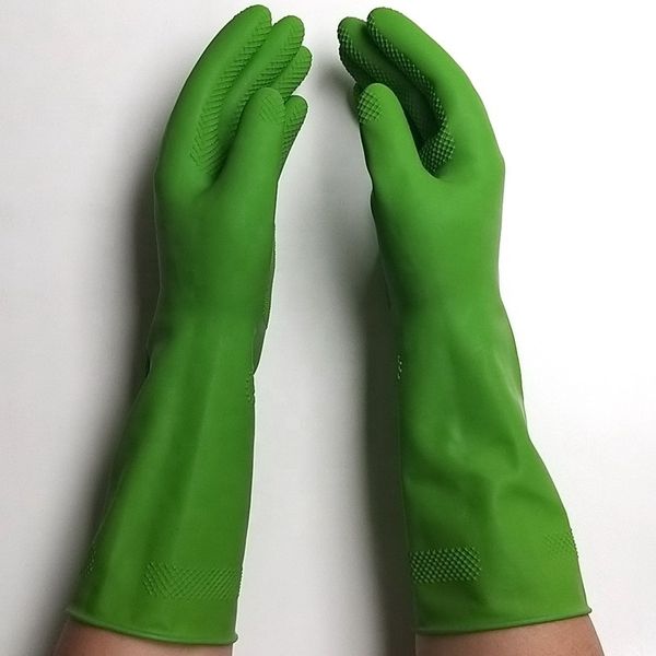 

gloves gardening rubber green reusable